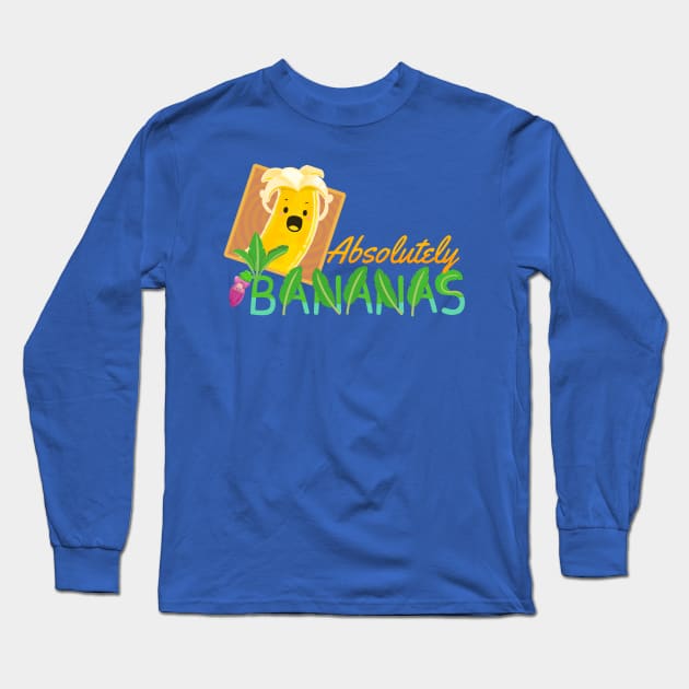 Absolutely Bananas - Punny Garden Long Sleeve T-Shirt by punnygarden